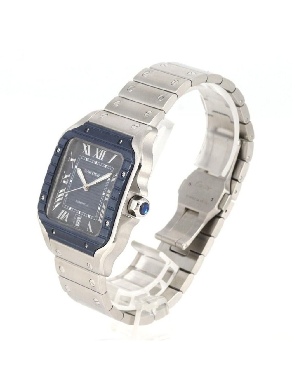 Cartier Santos de Cartier SS Automatic Volume Watch - Picture 2 of 8